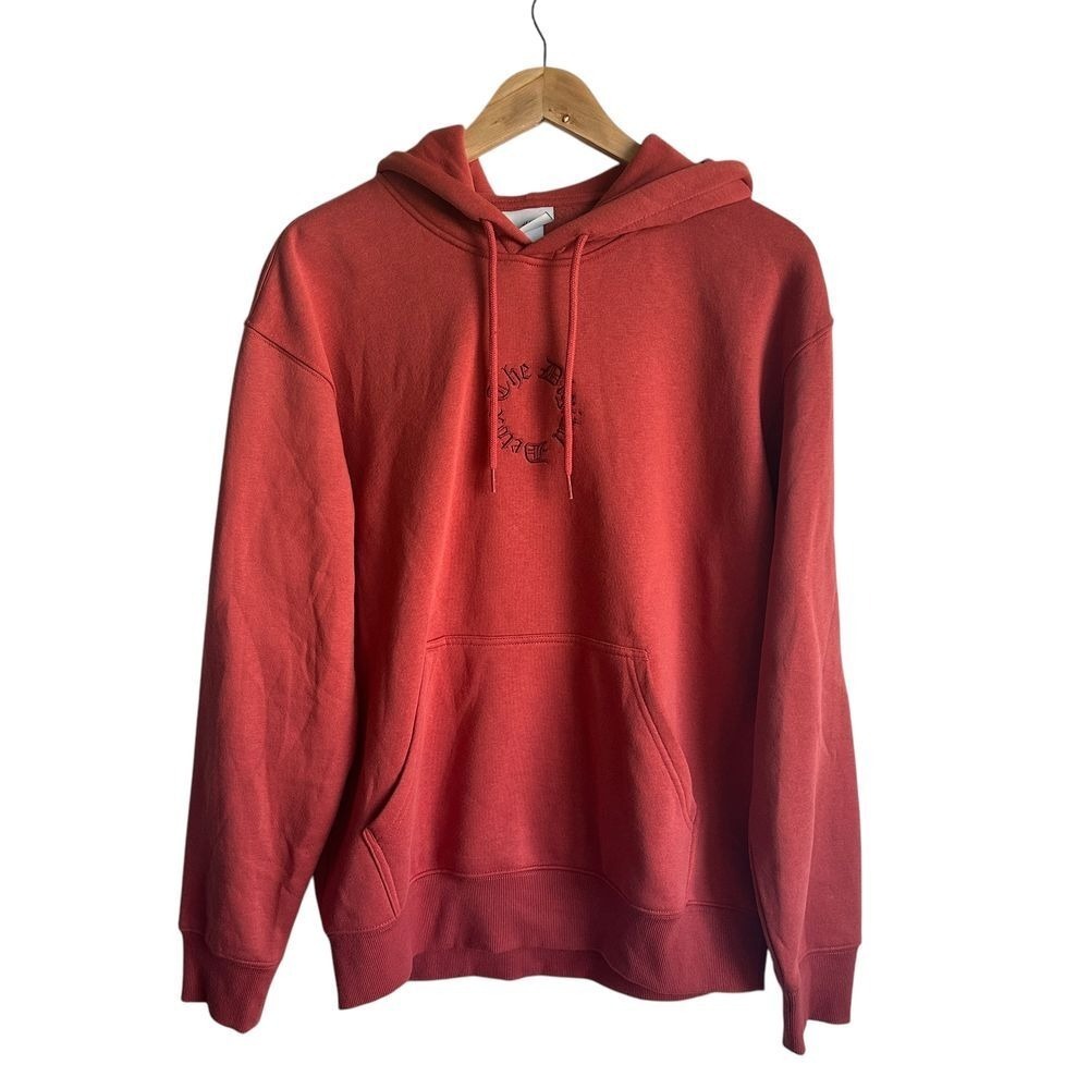 H&M The Digital Detox Hoodie Sweatshirt Mens Rust Cabin Athleisure  Small NWOT‎